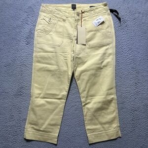 Jag Women's Jeans Jo Jo Crop Yellow Mist Size 14 Stretch Pants Boho Preppy